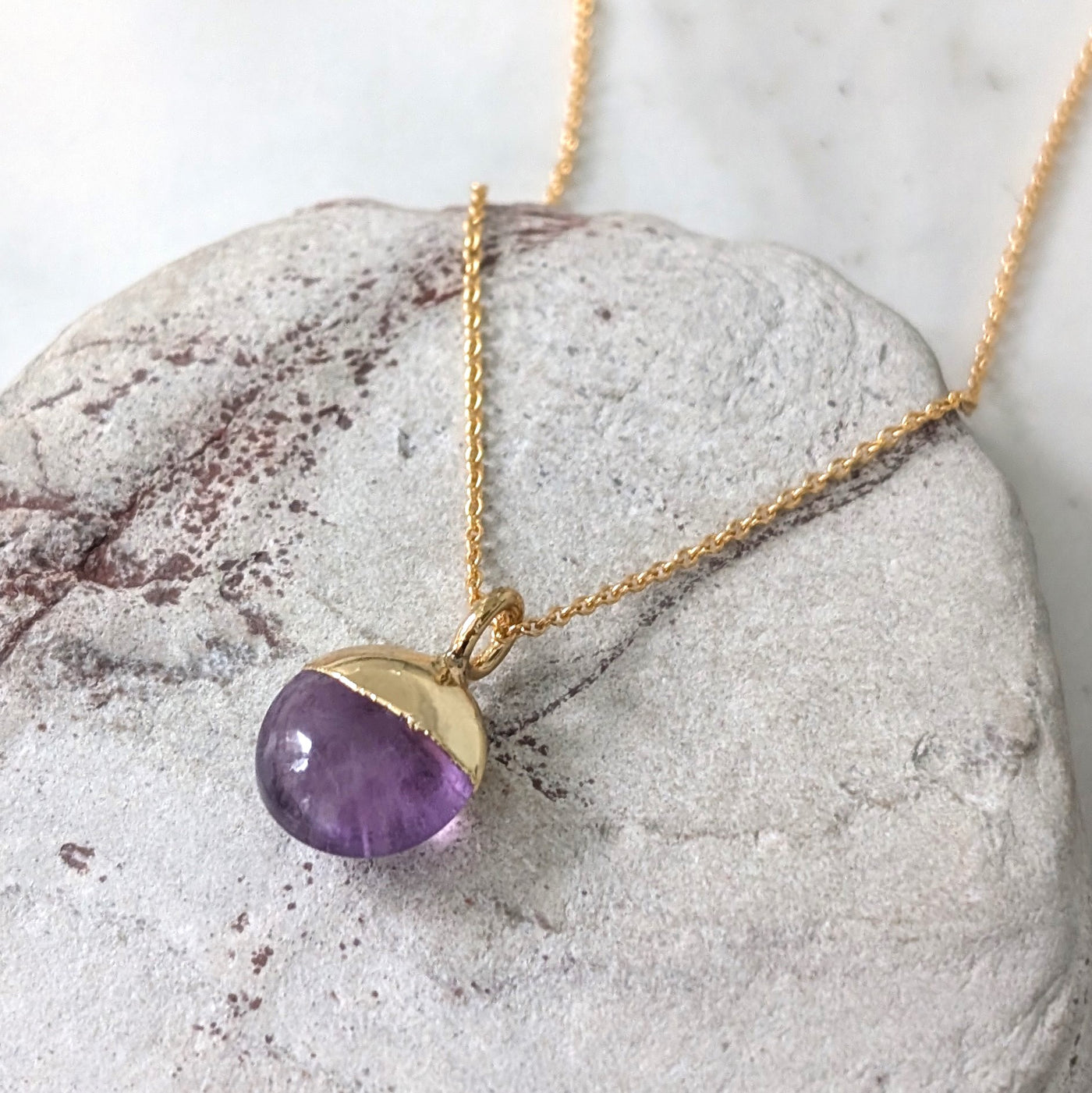 The Orb Amethyst February Birthstone Necklace | Calm & Protection