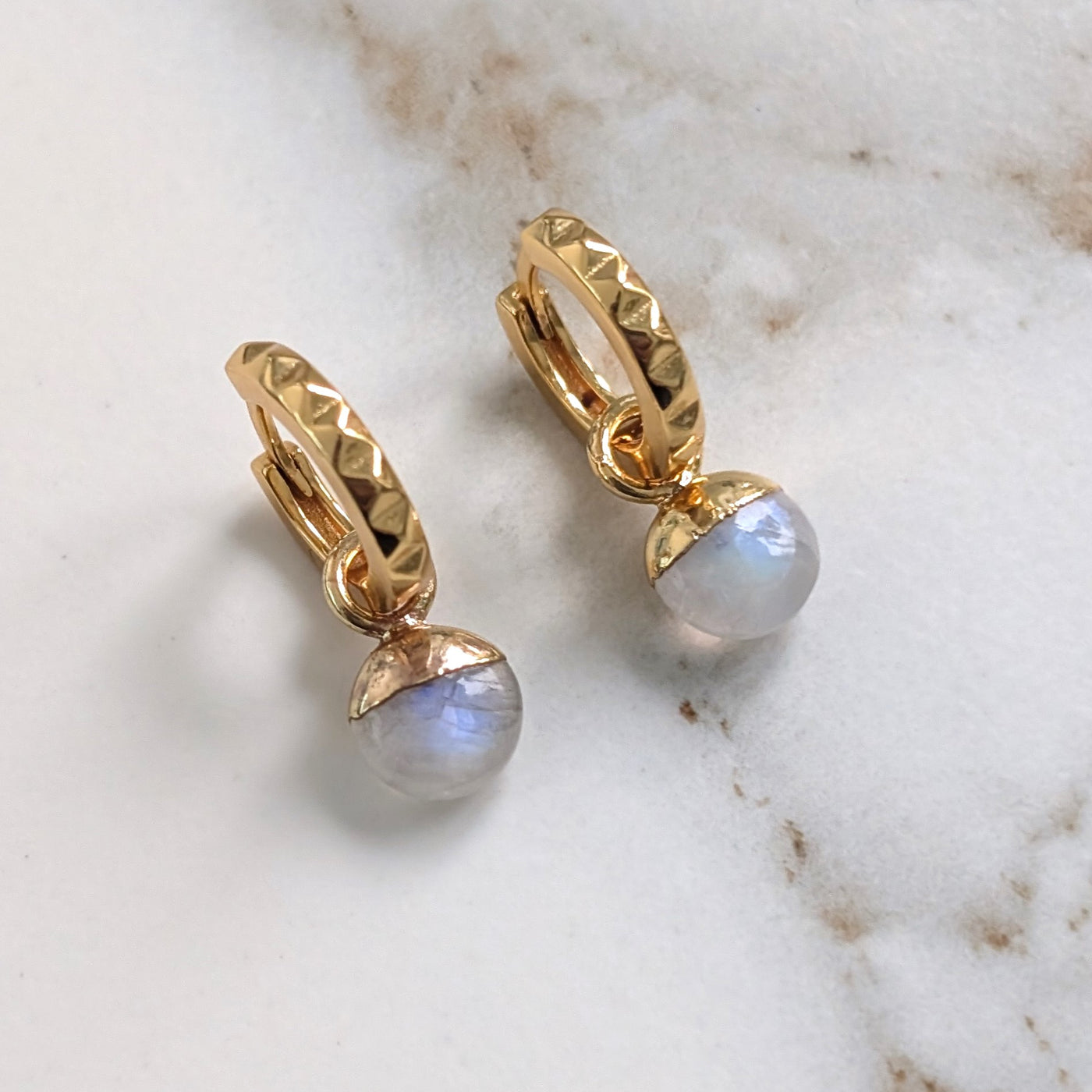 The Orb Moonstone June Birthstone Earrings  | Balance & Protection