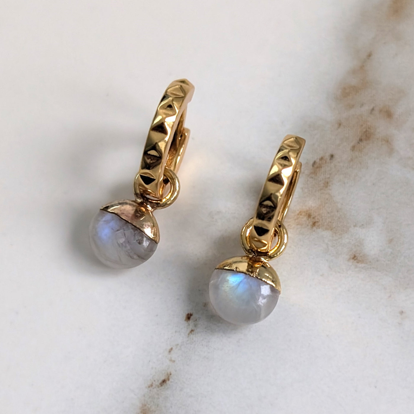 The Orb Moonstone June Birthstone Earrings  | Balance & Protection