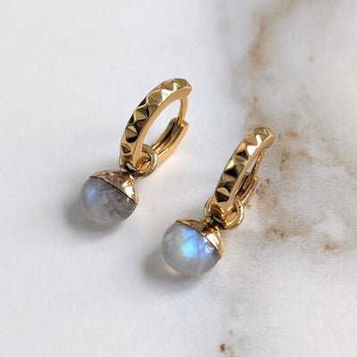 The Orb Moonstone June Birthstone Earrings  | Balance & Protection