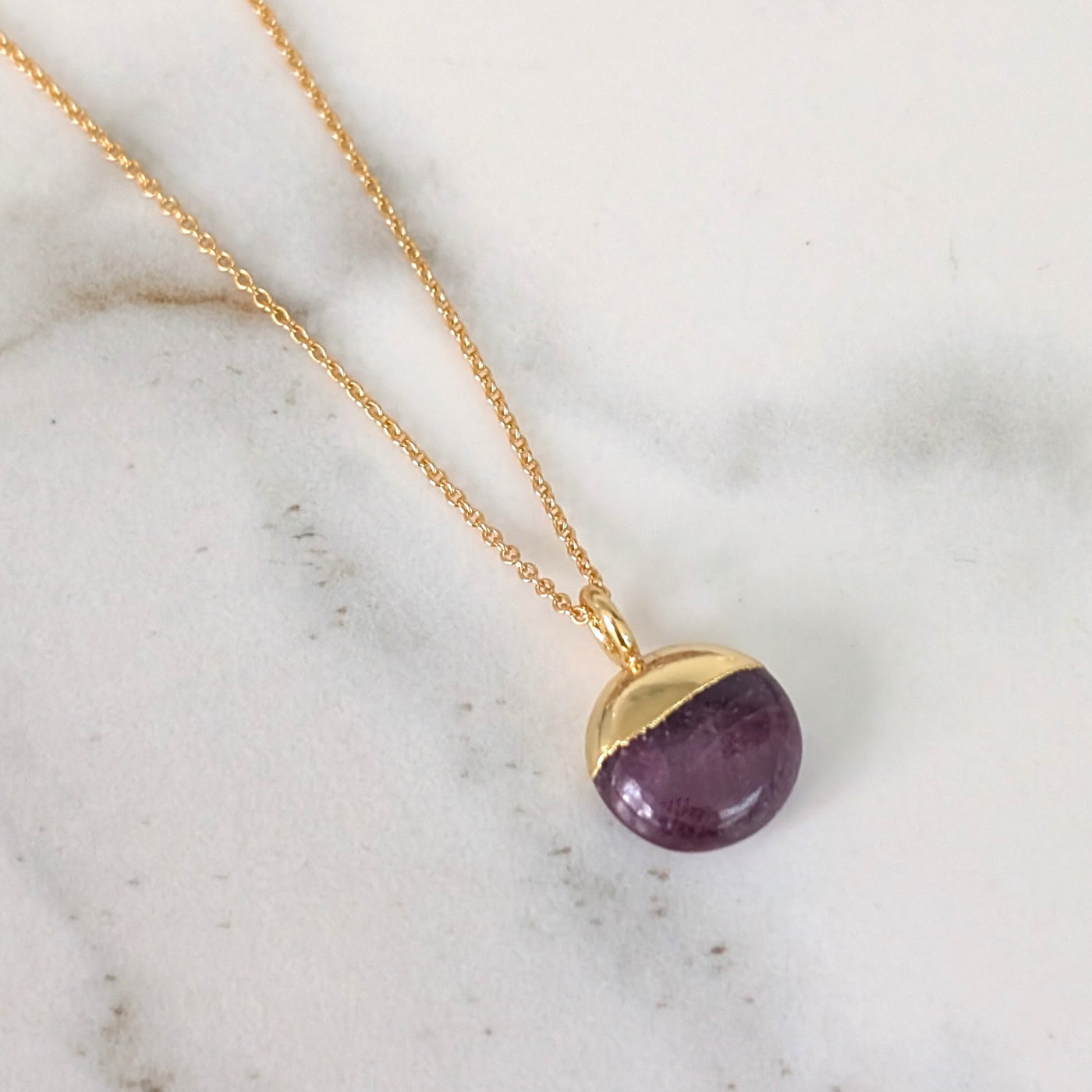 The Orb Ruby July Birthstone Necklace