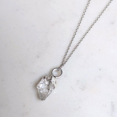 sterling silver herkimer diamond pendant necklace 