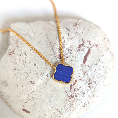 The Lucky Clover Lapis Lazuli Pendant Necklace