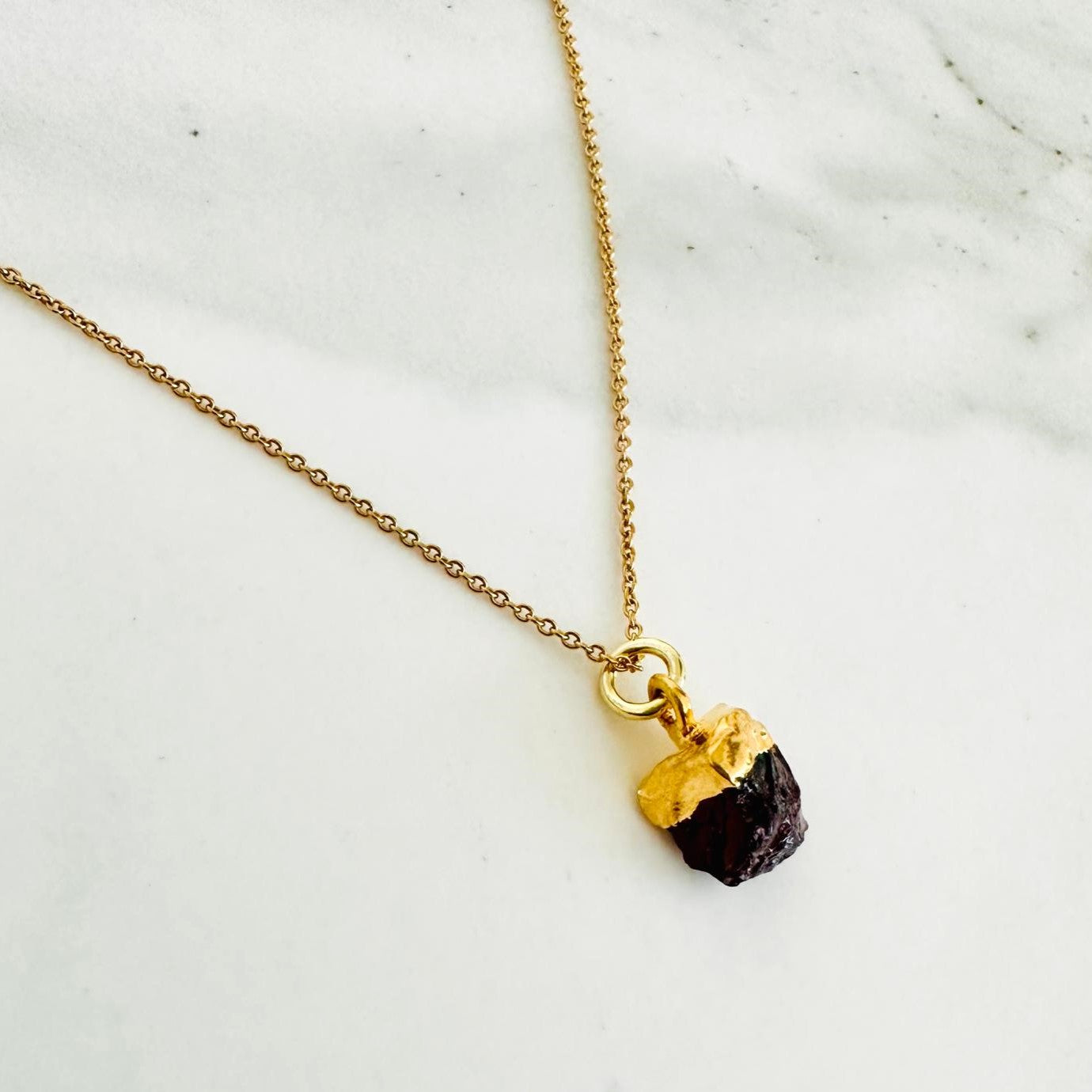 Garnet January birthstone necklace