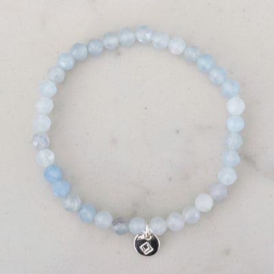 Aquamarine children's gemstone bracelet