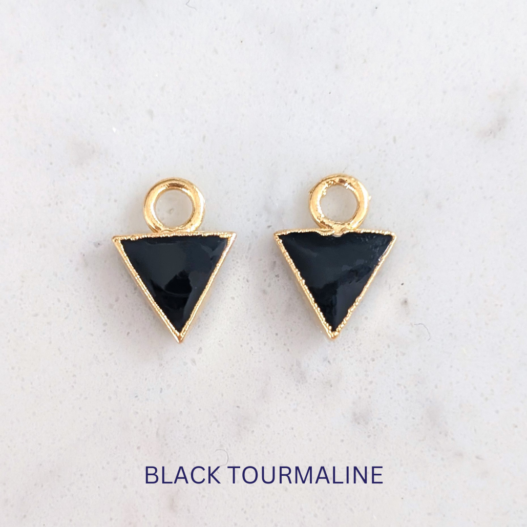 The Triangle Interchangeable Gemstone Earring Charms