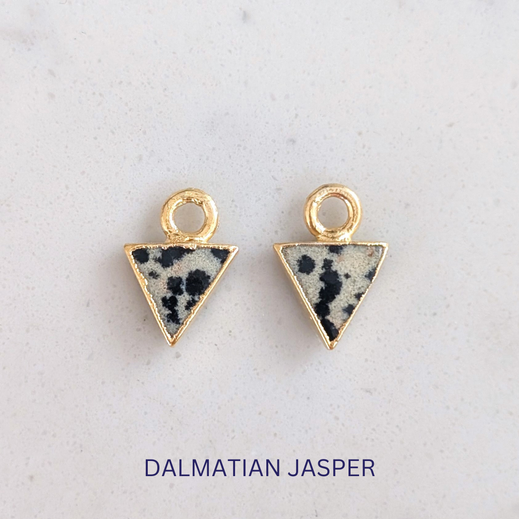 The Triangle Interchangeable Gemstone Earring Charms