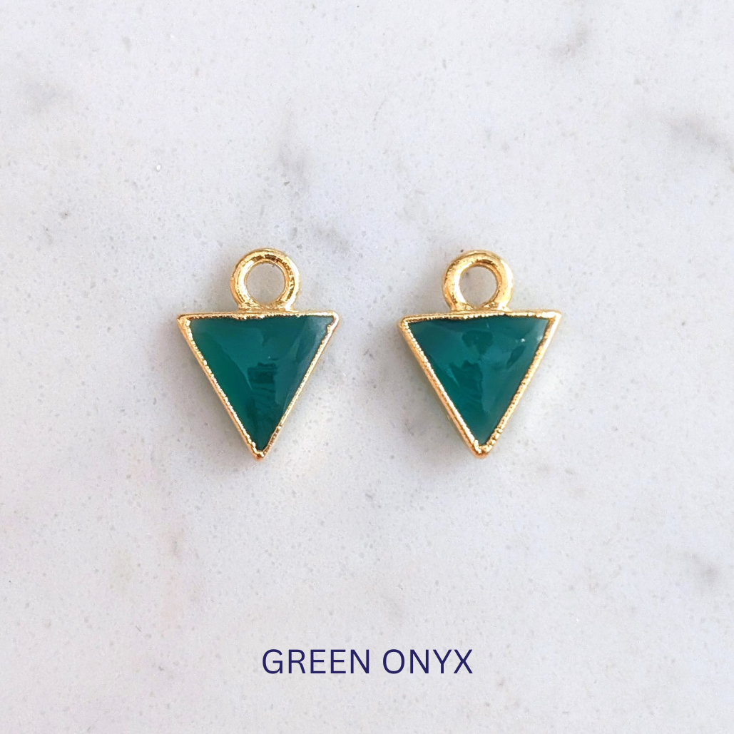 The Triangle Interchangeable Gemstone Earring Charms