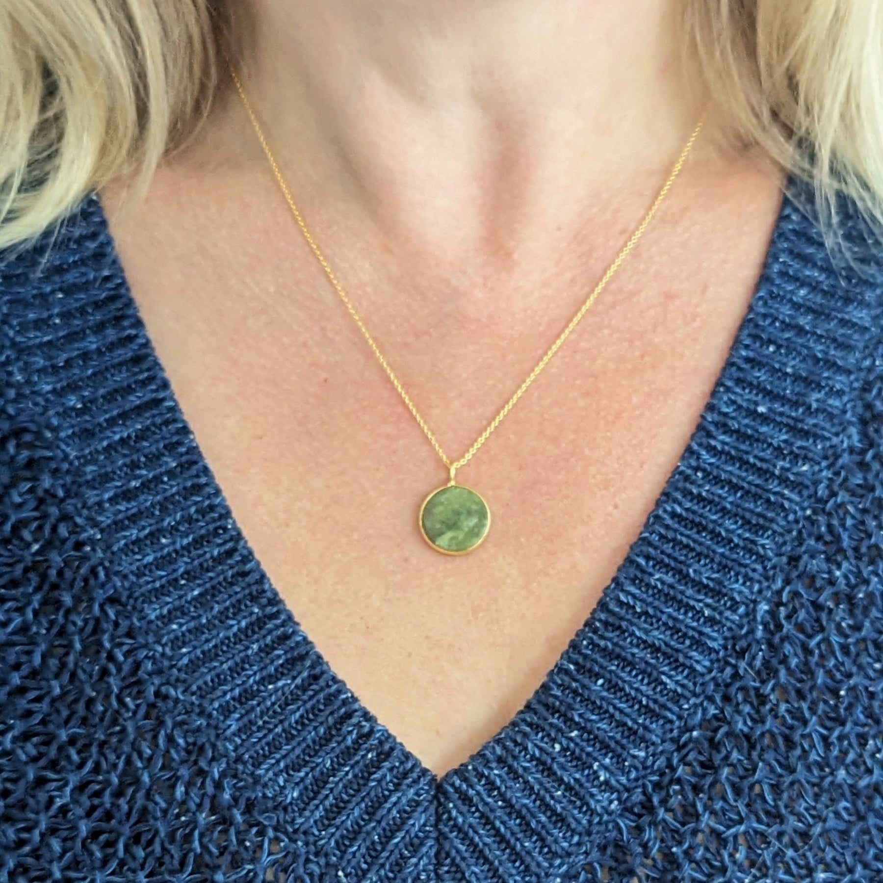 The Circle Peridot August Birthstone Necklace Happiness & Health