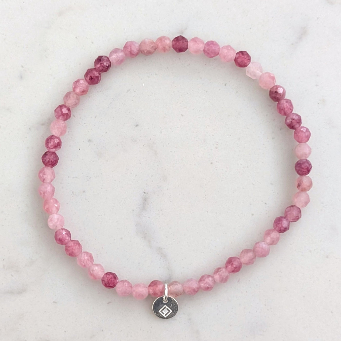 pink tourmaline gemstone bracelet