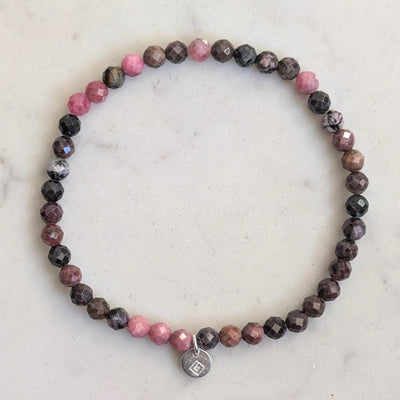 rhodonite gemstone bracelet