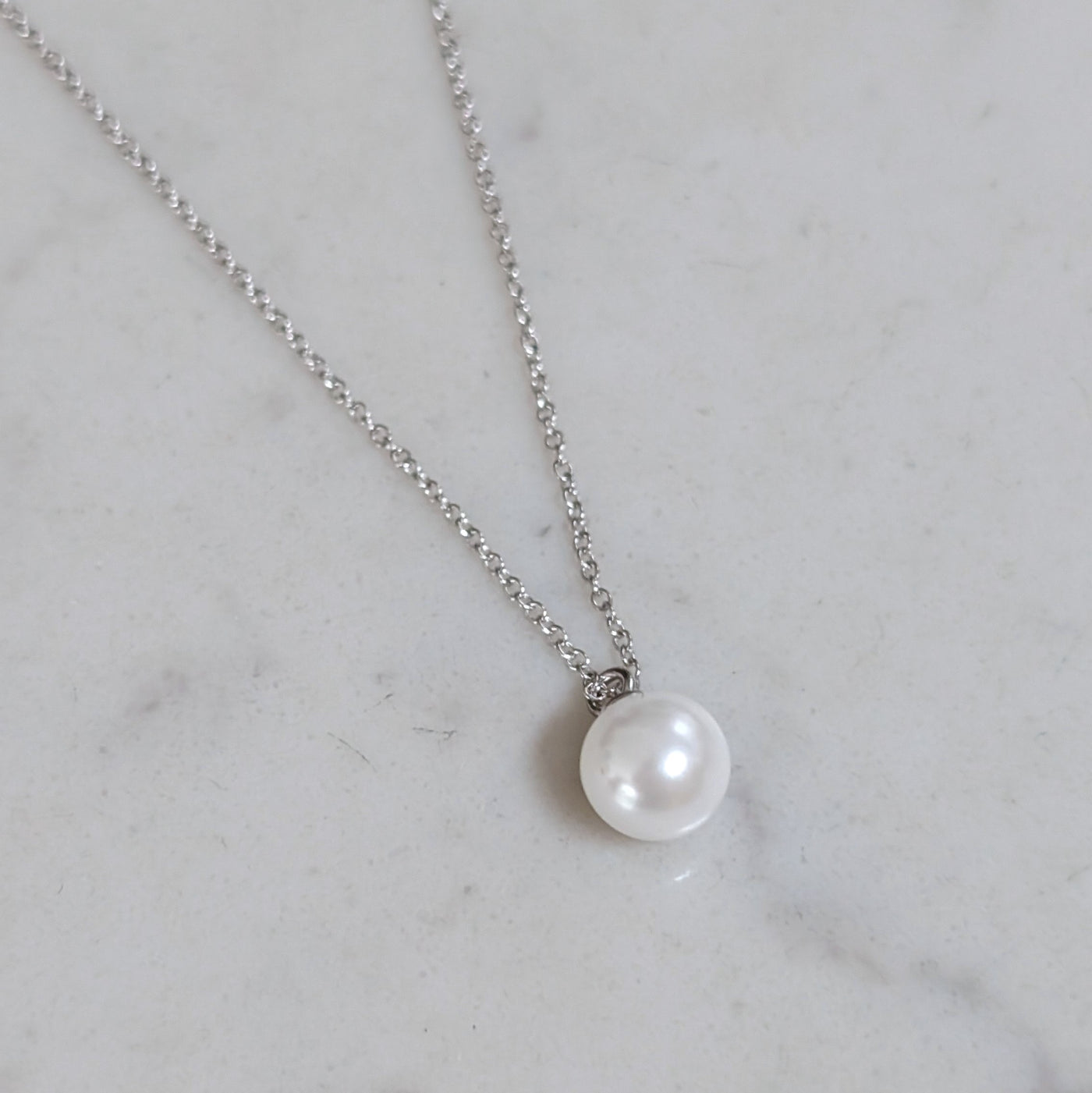 sterling silver pearl necklace 