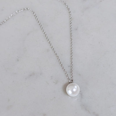 sterling silver pearl necklace 