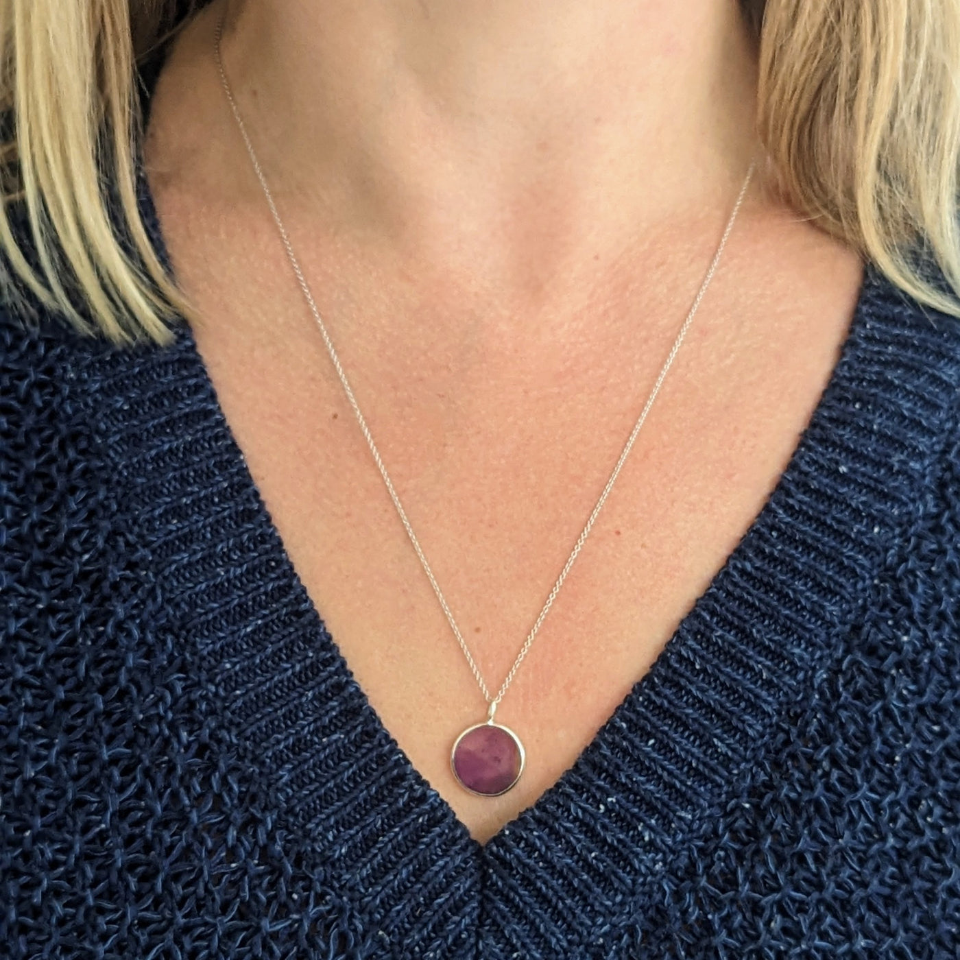 The Circle Amethyst February Birthstone Necklace | Calm & Protection