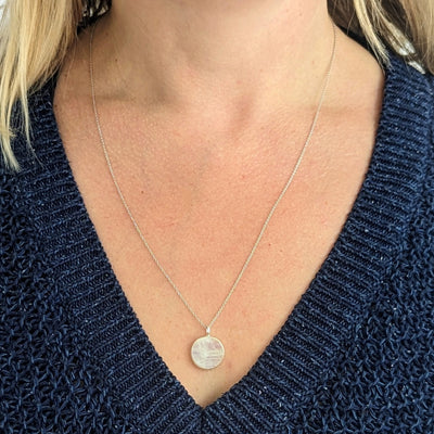 sterling silver moonstone June birthstone necklace