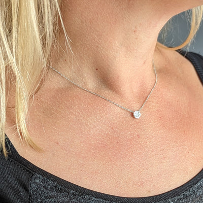 Sterling silver tiny star pendant necklace